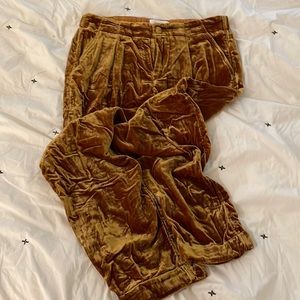 Anthropologie velvet trousers